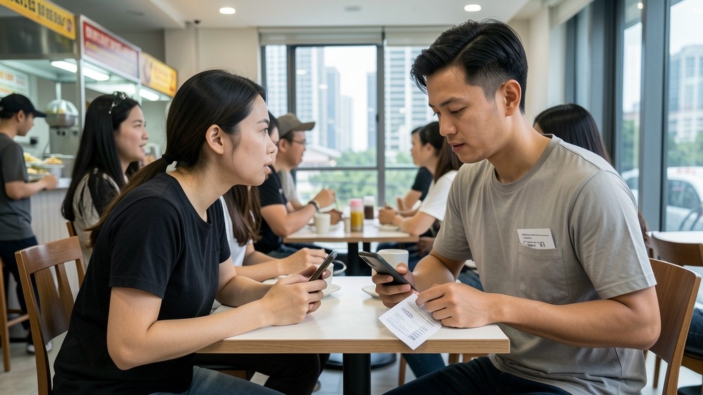 WOMAN'S FIRST DATE AT HAWKER HALL TURNS ODD WHEN HER BOYFRIEND'S EX SHOWS UP, THEN SHE FINDS S$600 UNPAID RENT NOTICE IN HIS POCKET
